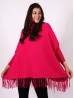 Cashmere Feeling Turtleneck Poncho W/ Comfy Sleeves